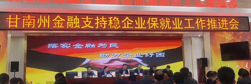 甘南州召開金融支持穩企業保就業工作推進會